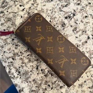 Louis Vuitton Pink and Brown Monogram Wallet